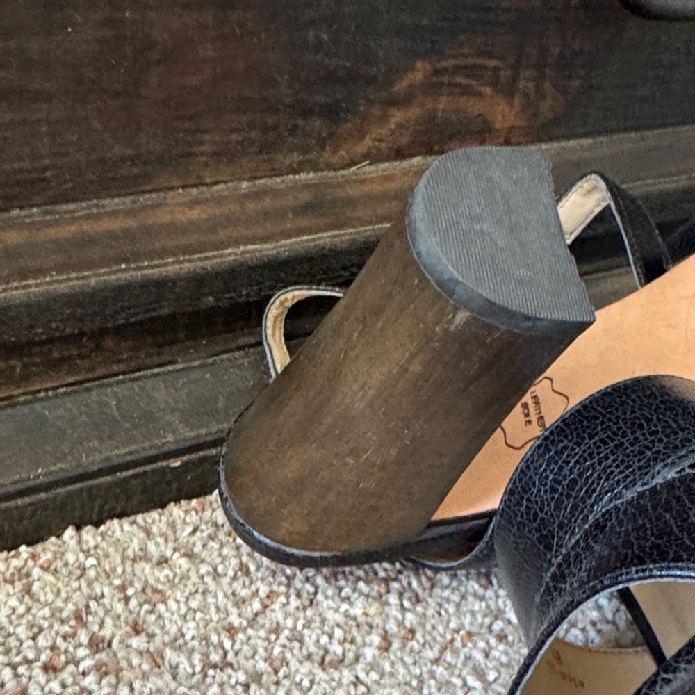 Talbots Black Open-Toe Heels - Picture 10 of 11